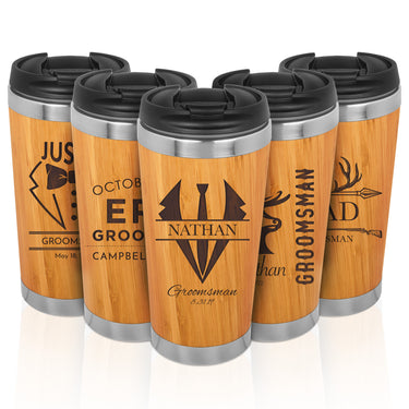Engraved Bamboo Tumblers - Perfect for Groomsmen Proposal and Wedding Gifts